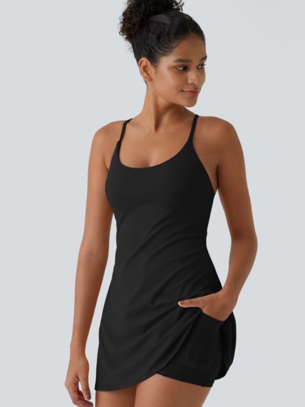 NWOT HALARA SoftlyZero™ Plush Backless Active Dress-Easy Peezy Edition